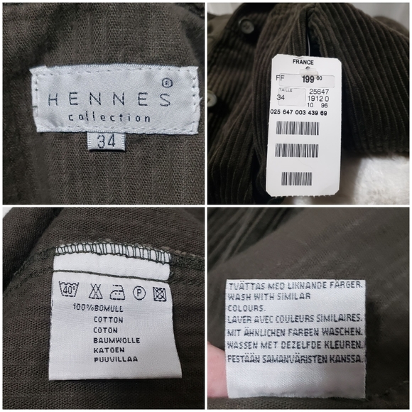 NWT Hennes Collection Olive Green Corduroy Shirt Jacket Sz EU34 - Picture 13 of 16